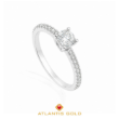 Inel de Logodnă Brilliant Love - Diamante, Aur alb 14K