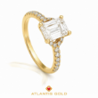 Inel de logodnă Athena -  Diamante de laborator, Aur galben 14K