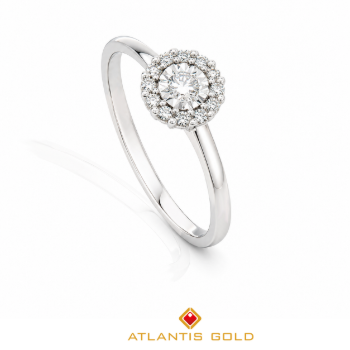 Inel cu diamante Angel Glow din aur de 14K