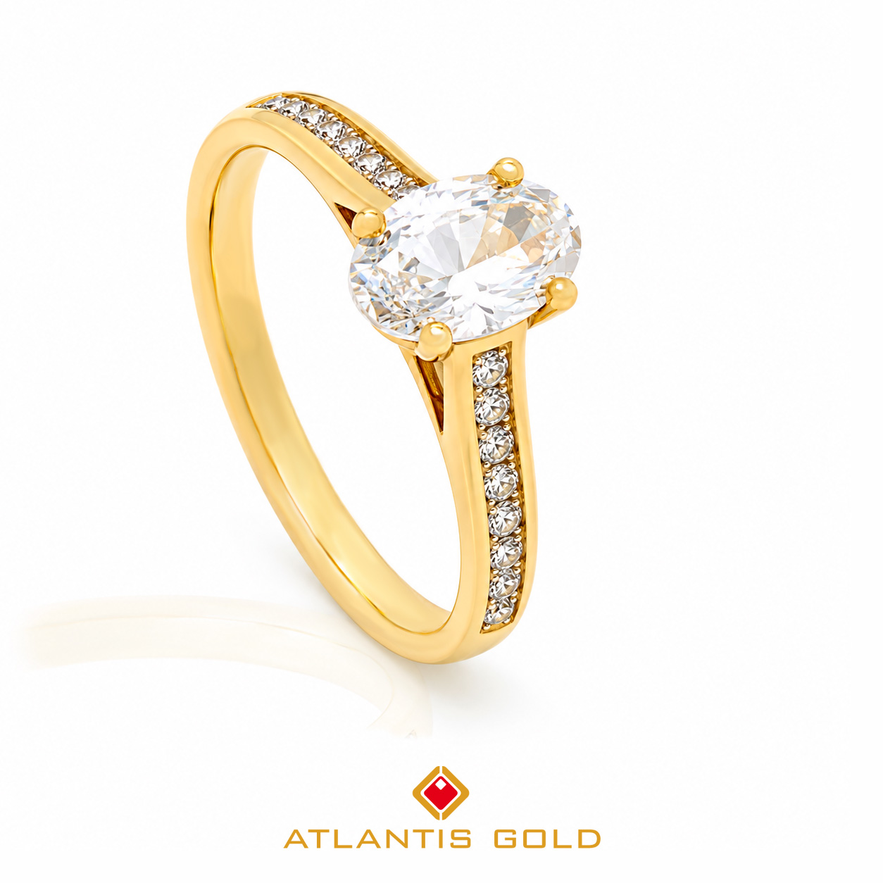 Inel Lorelei - Safir & Diamante, Aur galben 18K